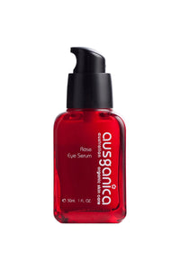 Organic Rose Eye Serum firms and tightens skin around the eyes